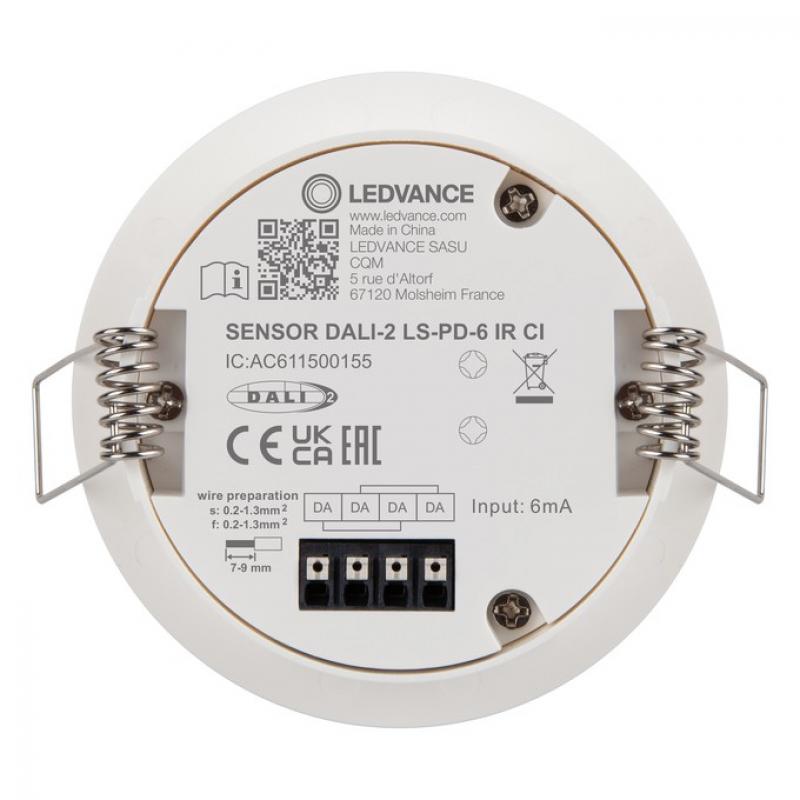 LEDVANCE SENSOR DALI-2 LIGHT/PRESENCE-6 INFRARED CEILING INTEGRATION