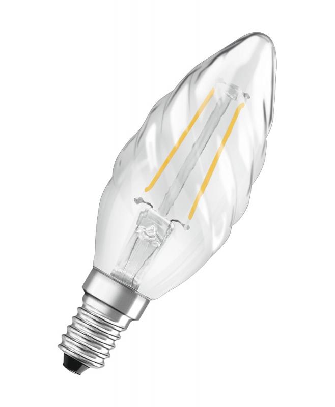 OSRAM E14 LED Gedrehte Kerzenlampe Superstar Filament 2,8W wie 25W warmweiß