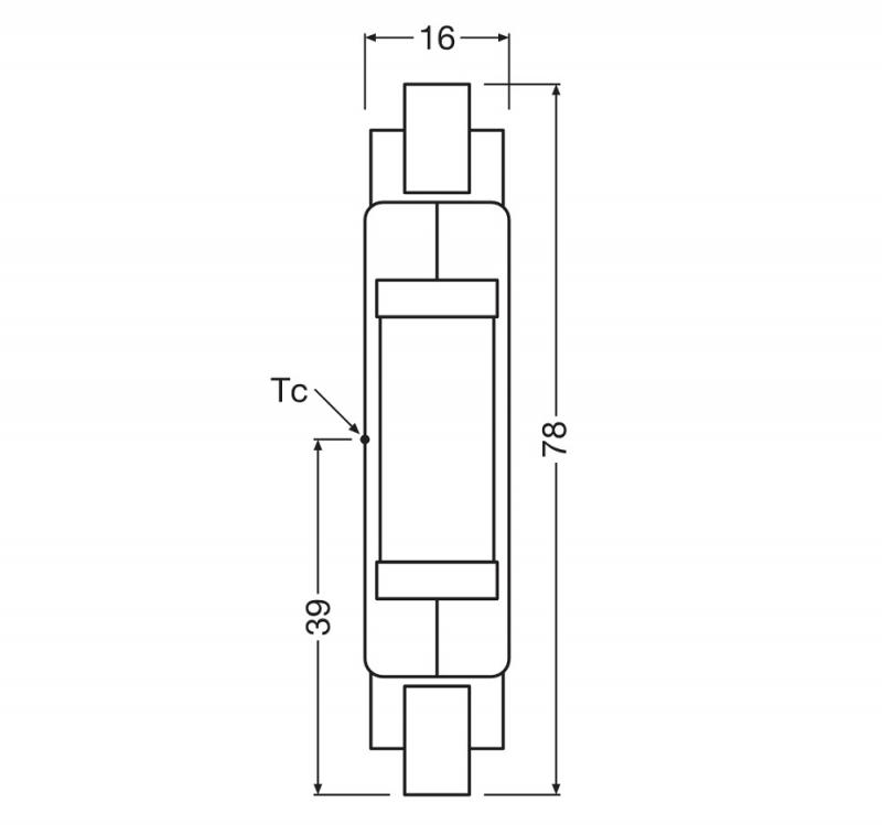 Osram LED Slim LINE R7s Stablampe 78mm 4,5W wie 40W warmweißes Licht 2700k - aus Glas