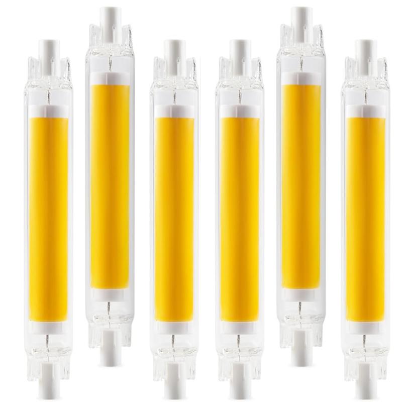 6er Set Osram LED Slim LINE R7s Stablampe 118mm 8W wie 60W neutralweißes Licht 4000k - aus Glas