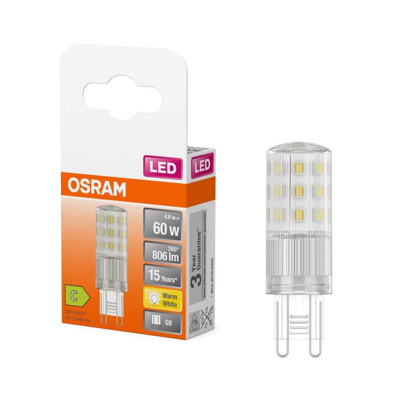 OSRAM LED PIN G9 Stiftsockel Lampe 4,9W wie 60W warmweißes Licht 2700K