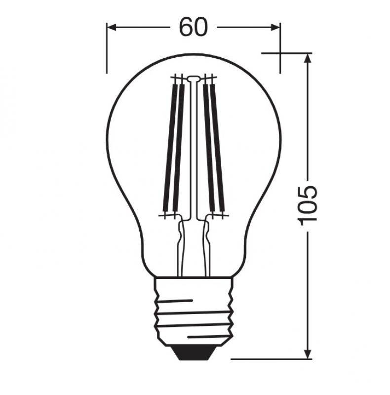 2er OSRAM E27 LED Leuchtmittel besonders effizient 3,8W wie 60W 2700K warmweißes Licht - beste Energie Effizienz Klasse