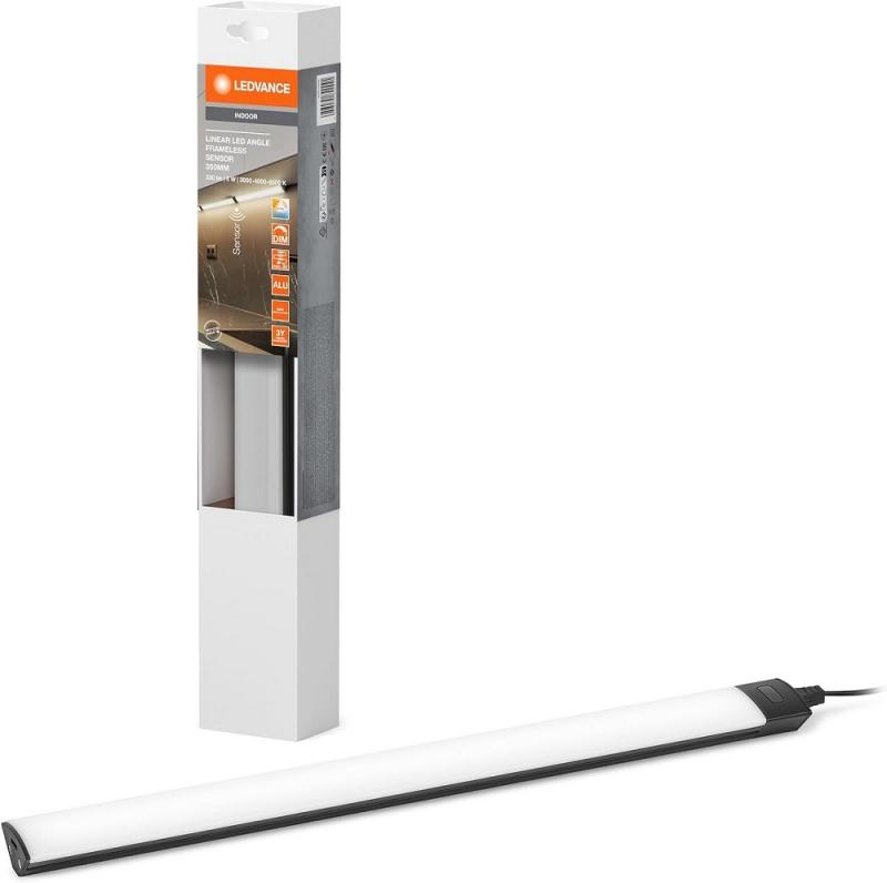 35cm LEDVANCE LED Lichtleiste Linear Angle Frameless Sensor Black - mit umschaltbarer Farbtemperatur