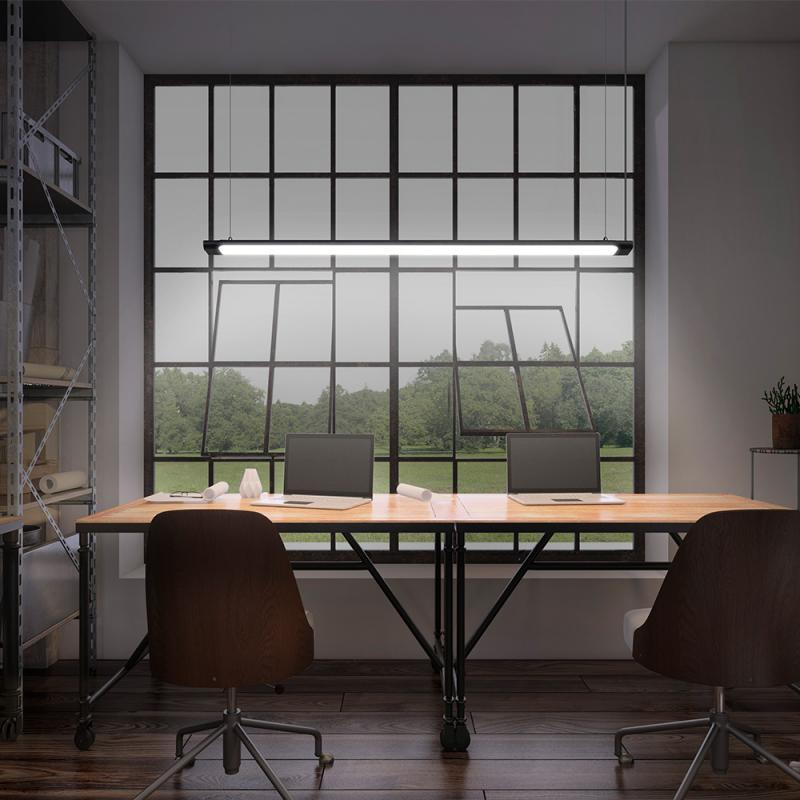 OSRAM Pendelleuchte  Office Line Slab 1.2m 40W 840 DIM Black