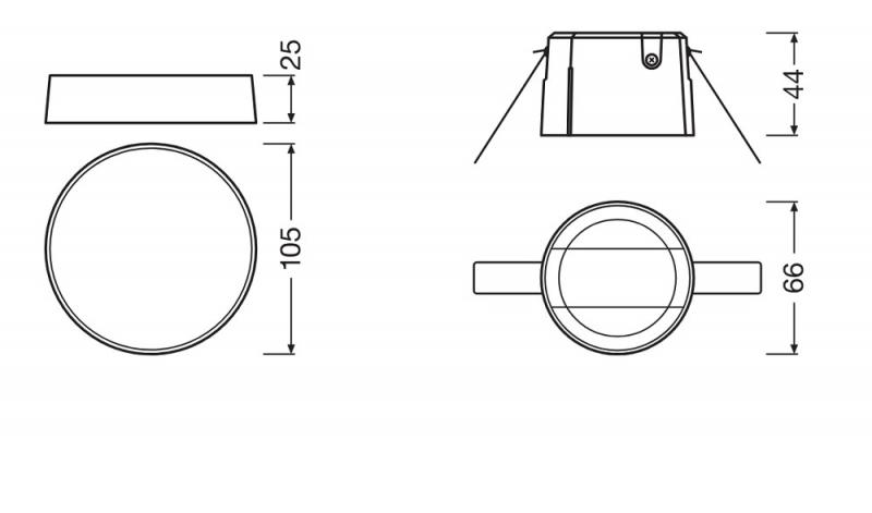LEDVANCE KIT FOR CEILING INTEGRATION AND SURFACE MOUNTING DALI SENSORS