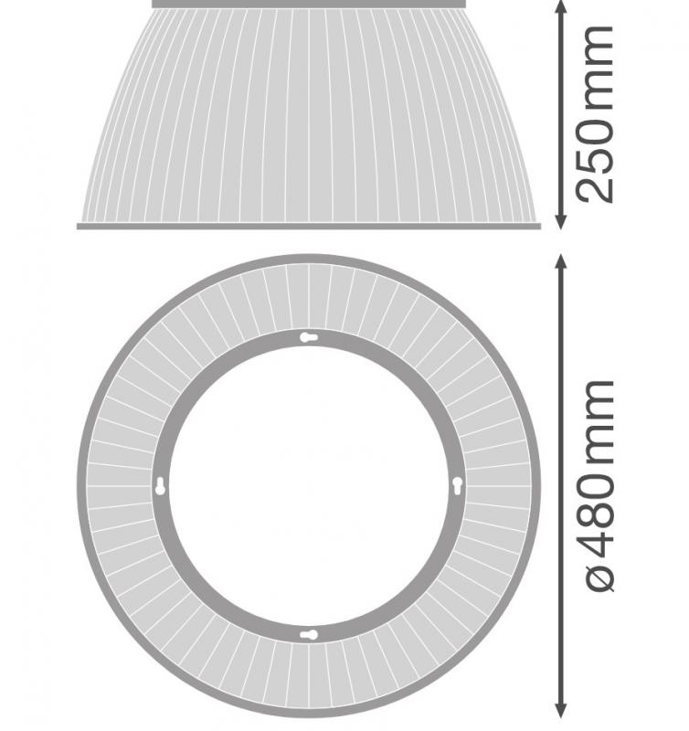 Ledvance LED Hallenleuchte  Zubehör - HB PC REFRACTOR 500