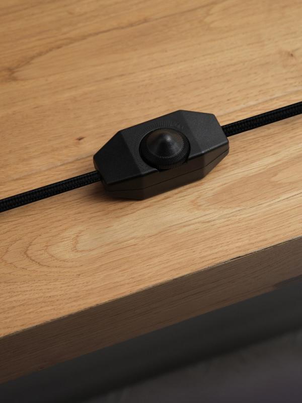 OSRAM Tischleuchte Decor Marble Base Table dimmbar mit E27 Fassung schwarz - Elegante Tischlampe aus Marmor mit Textilkabel – dimmbares Licht für jeden Raum