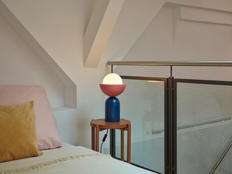 OSRAM Tischleuchte Decor Bowl Table in Blau/ Rosa Ø 20 cm aus Stahl mit E14 Fassung