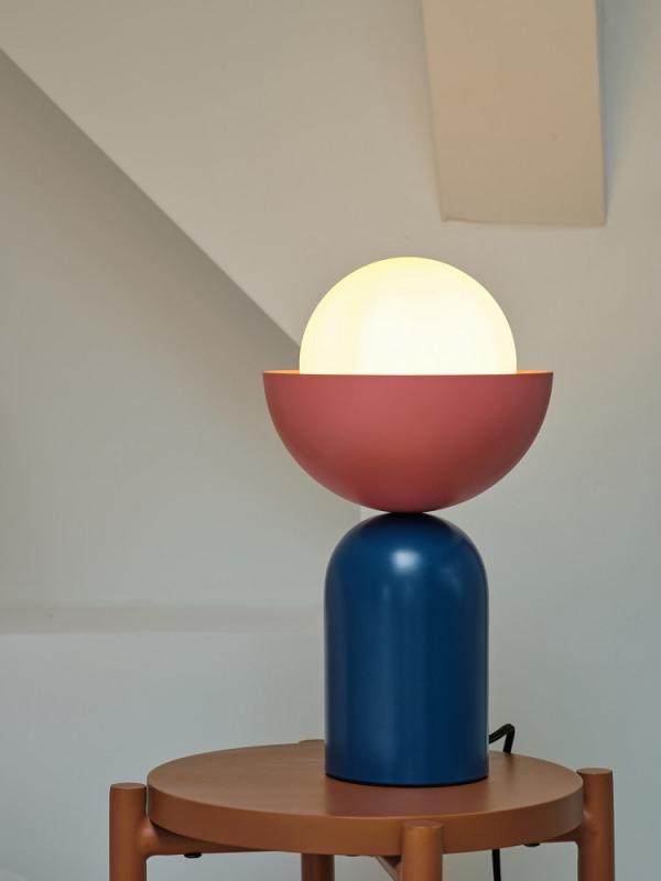 OSRAM Tischleuchte Decor Bowl Table in Blau/ Rosa Ø 20 cm aus Stahl mit E14 Fassung