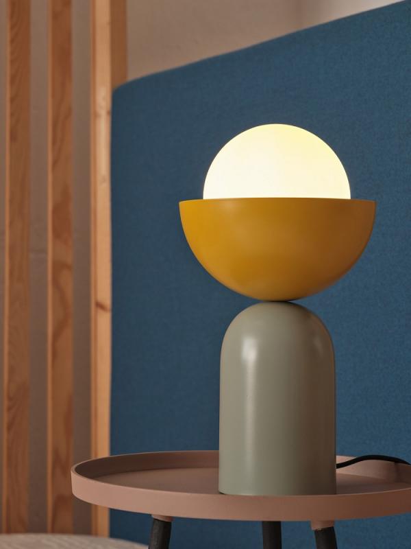 OSRAM Tischleuchte Decor Bowl Table in Grün/ Gelb Ø 20 cm aus Stahl mit E14 Fassung