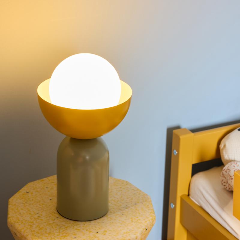 OSRAM Tischleuchte Decor Bowl Table in Grün/ Gelb Ø 20 cm aus Stahl mit E14 Fassung