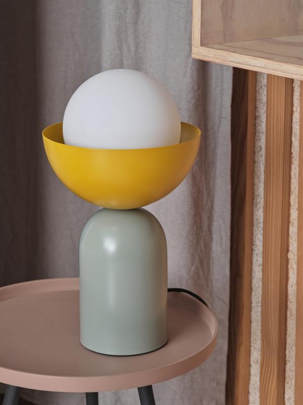 OSRAM Tischleuchte Decor Bowl Table in Grün/ Gelb Ø 20 cm aus Stahl mit E14 Fassung