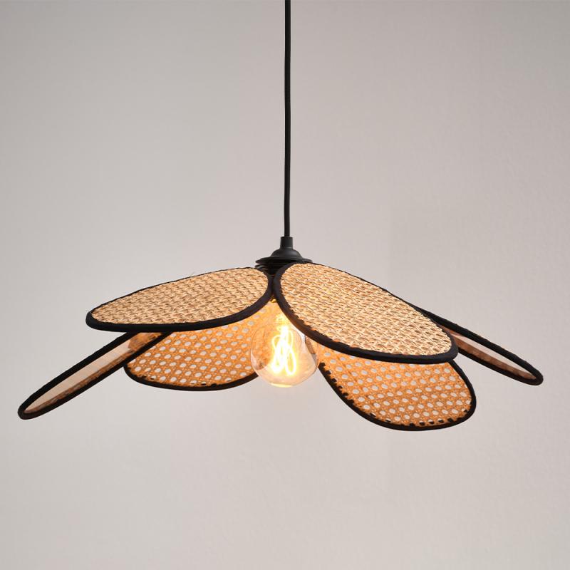 OSRAM Pendelleuchte Decor Rattan Daisy aus Rattan|Stahl mit E27 Fassung beige - Ø 58 cm