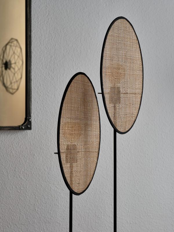 OSRAM Stehleuchte Decor Rattan Dandelion aus Rattan|Stahl mit E27 Fassung beige