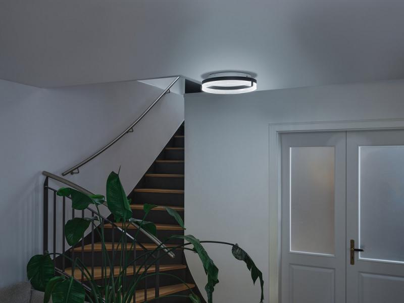 OSRAM Deckenleuchte Decor Circle in Schwarz 25 W Ø 40 cm - CLICKCCT - Sehr vielseitig durch eine wählbare Lichtfarbe