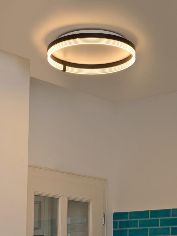 OSRAM Deckenleuchte Decor Circle in Schwarz 32 W Ø 50 cm - CLICKCCT - Sehr vielseitig durch eine wählbare Lichtfarbe