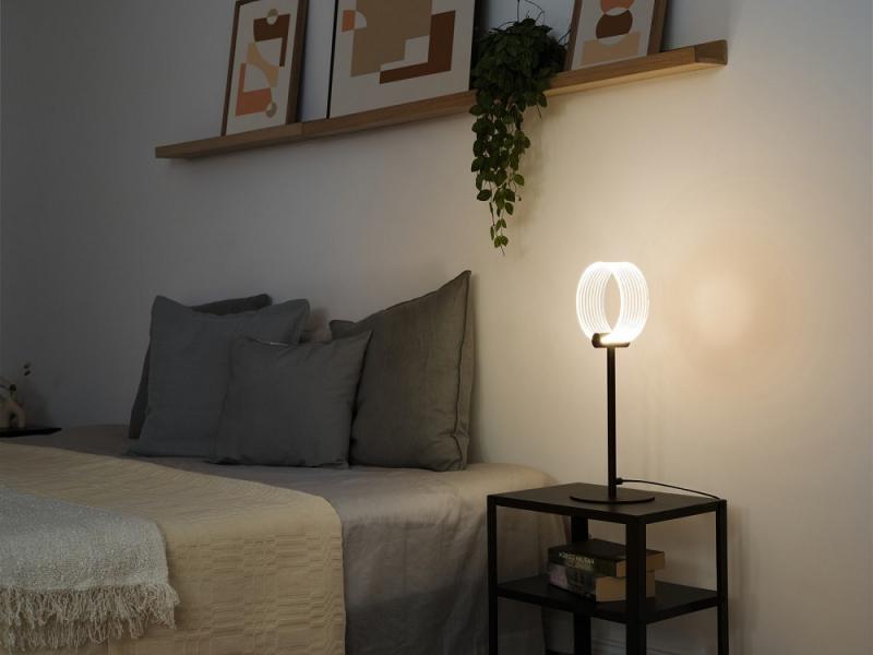 OSRAM Tischleuchte Decor Circle in Schwarz 8,3 W Ø 16 cm - CLICKCCT - Sehr vielseitig durch eine wählbare Lichtfarbe