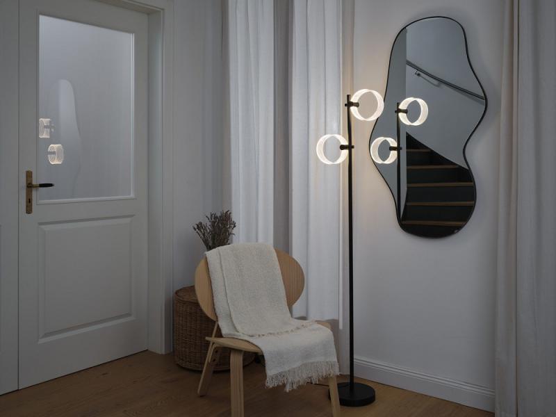 OSRAM Stehleuchte Decor Circle Floor in Schwarz 17W Ø - CLICKCCT - Sehr vielseitig durch eine wählbare Lichtfarbe