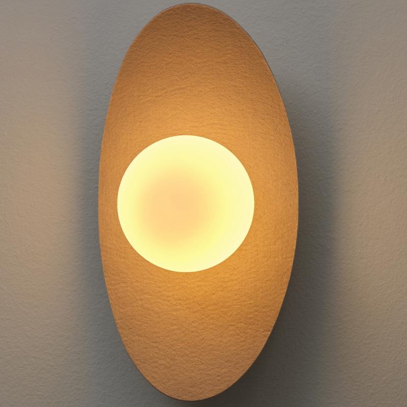Osram Wandleuchte Decor Pearl in Beige mit G9 Fassung - Auffällige Leuchte aus Filz / Stahl / Glaskugel