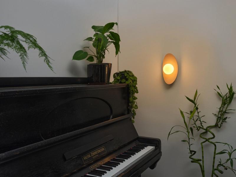 Osram Wandleuchte Decor Pearl in Beige mit G9 Fassung - Auffällige Leuchte aus Filz / Stahl / Glaskugel