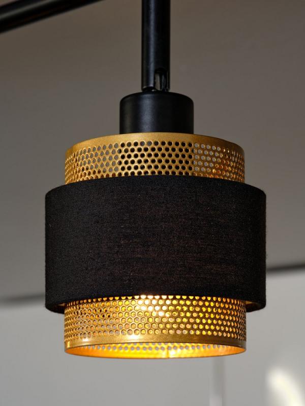 Osram 4-er Decor Hornet Deckenstrahler in Schwarz / Gold mit E14 Leuchtmittel für warmweißes Licht - 2 Arme und einzelne Köpfe schwenkbar