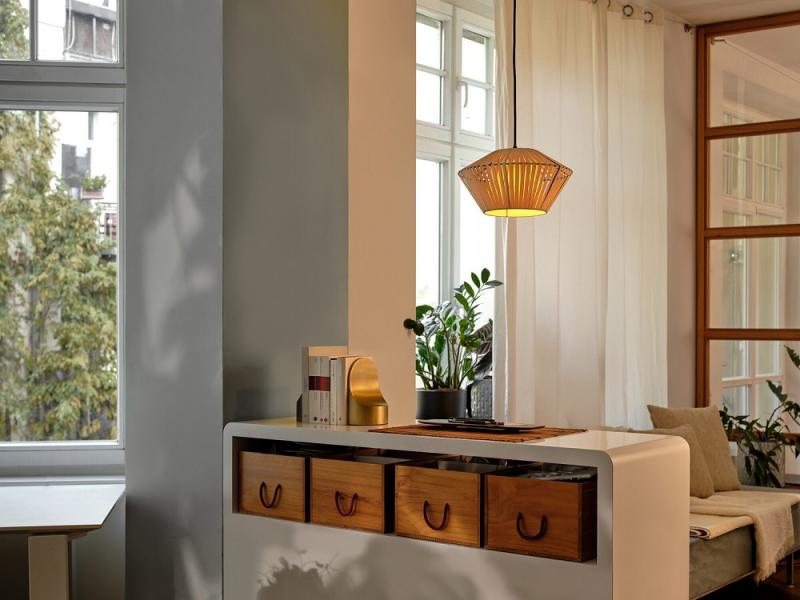 Osram Pendelleuchte Decor Stripes in Beige mit E27 Fassung Ø 30,5 cm