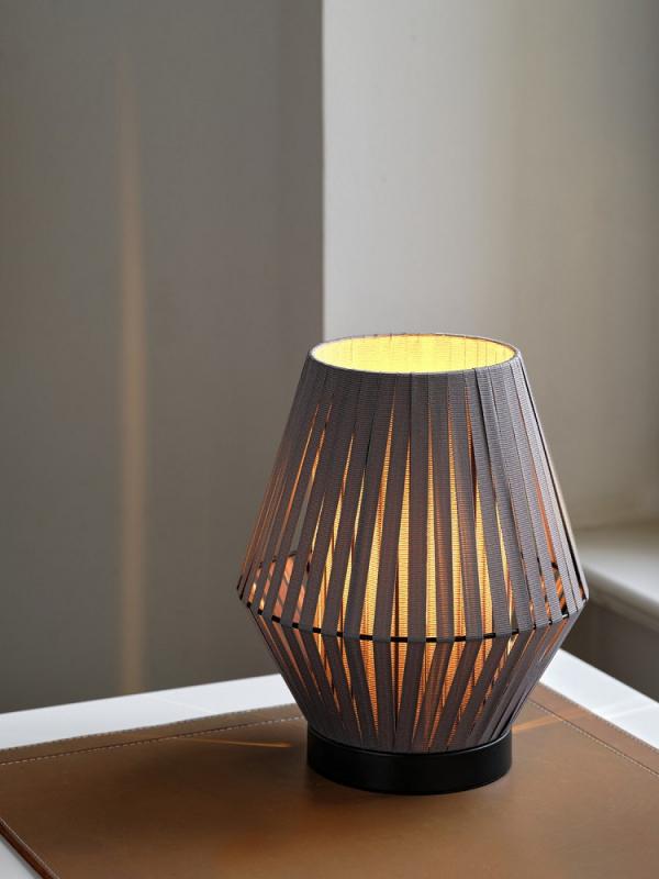 Osram Tischleuchte Decor Stripes in Anthrazit mit E14 Fassung Ø 20,5 cm