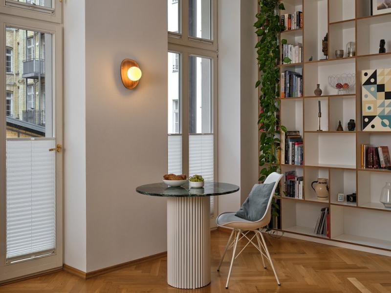 OSRAM Wandleuchte Decor Acacia Nest aus Holz mit G9 Fassung braun - mit matter Glaskugel