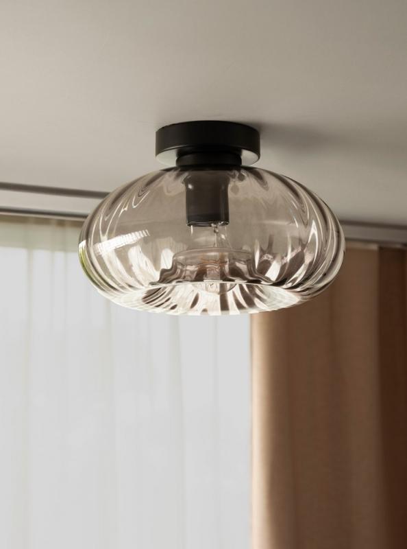 OSRAM DECOR SMOKE GLASS CEILING E27 BLACK DECKENLEUCHTE