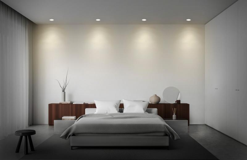 5er Set OSRAM GU10 2,6W LED Spot Set Recess Einbaustrahler Weiß 2700K IP20 -  Einbaudurchmesser 68mm, Einbautiefe 115mm