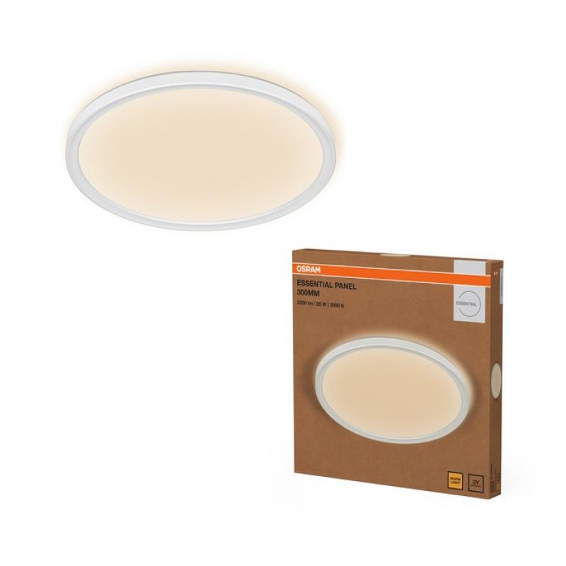 OSRAM Essential Panel Round LED-Panel 20 W 1800 lm 3000 K Warmweiß Ø 300 mm Weiß IP20