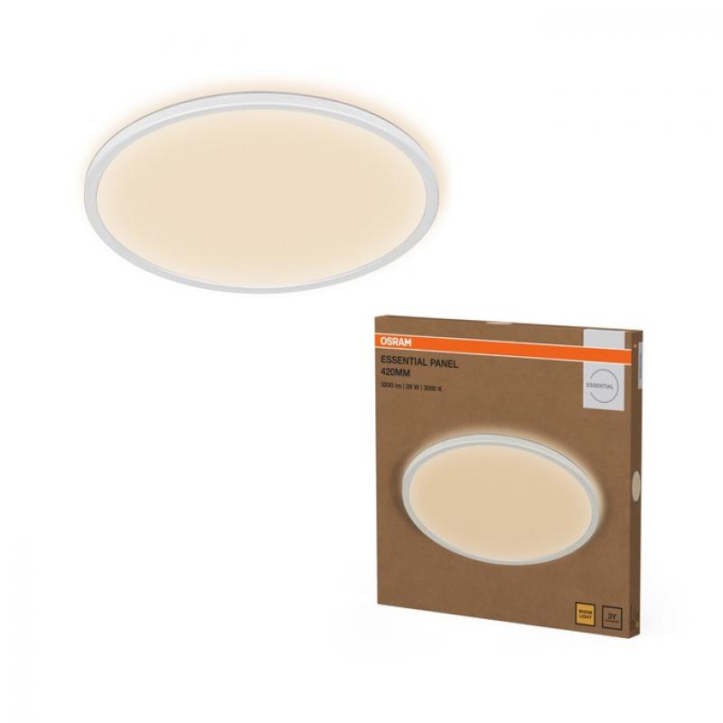 OSRAM Essential Panel Round LED-Panel 28 W 2700 lm 3000 K Warmweiß Ø 420 mm Weiß IP20