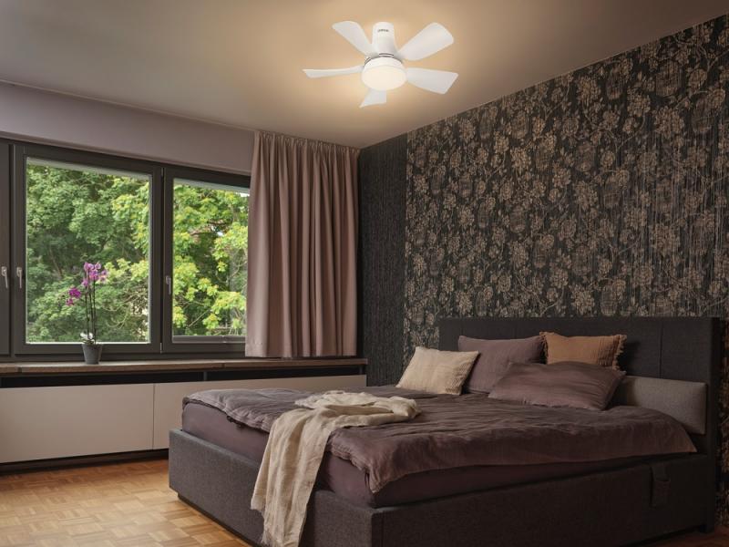 OSRAM Ceiling Fan Leste Deckenventilator mit Licht 21W CCT Weiß