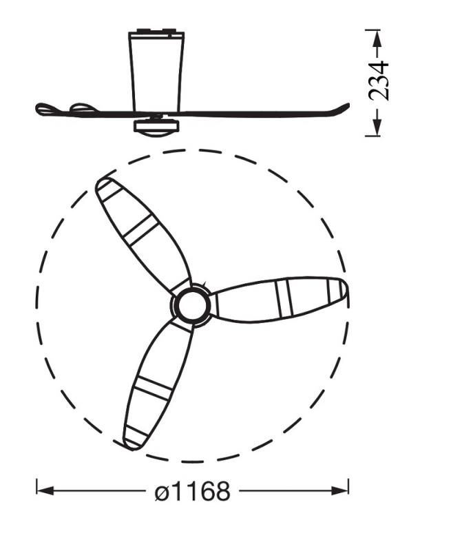 OSRAM Ceiling Fan Fohn 41W CCT Deckenventilator mit Licht 3000-6500K dimmbar