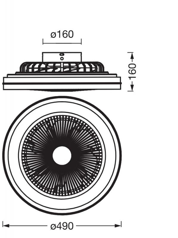 OSRAM Ceiling Fan Murlan 490 mm 43 W CCT RGB Deckenventilator
