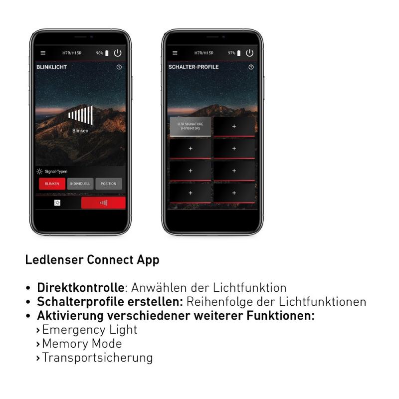 Ledlenser 502198 Bluetooth H19R Signature LED Stirnlampe Akku schwenkbar dimmbar