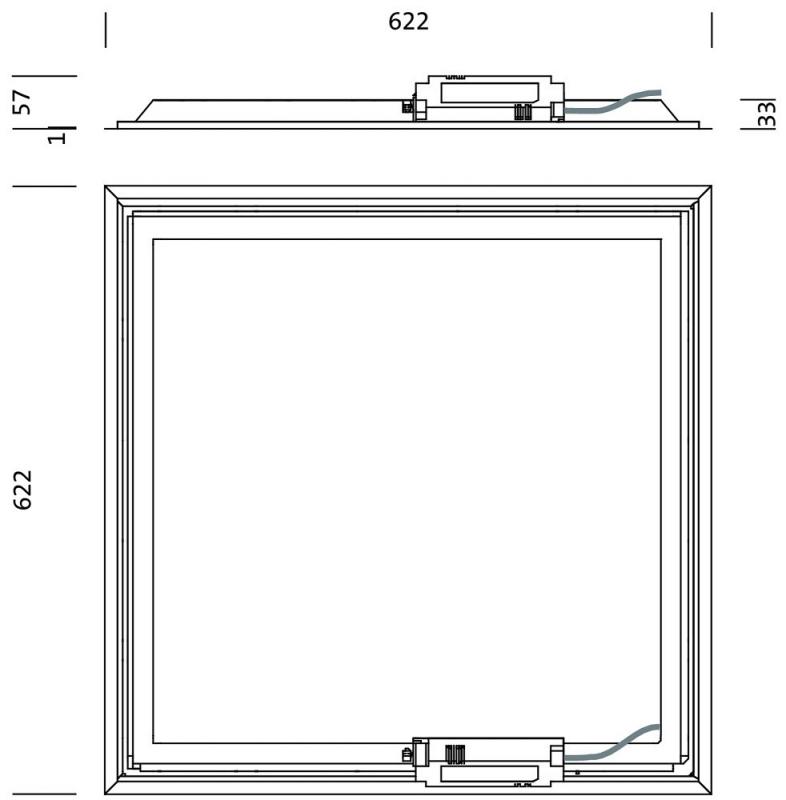 Siteco Apollon 41 Office LED-Panel 59,6x59,6cm 6500K 35W 3700 Lumen UGR19