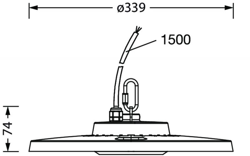 Siteco Highbay 31-S, 90°, PIR-Sensor LED Hallenleuchte 94W neutralweiß 14000 Lumen IP65