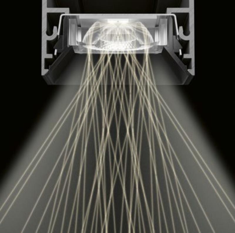 Siteco Silica 21 Hängeleuchte direkt/indirekt symmetrisch eng strahlend, ELDACON® L, Darklight-Reflektor, schwarz, 2700..6500K, UGR ≤ 19, DALI DT8, weißaluminium (RAL 9006)