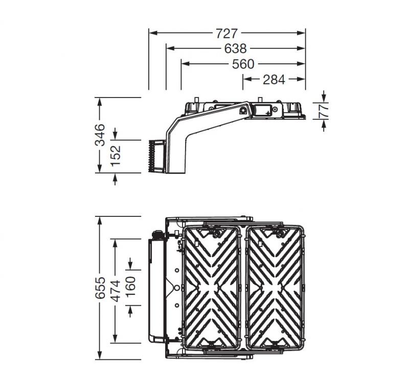 Siteco Fluter Floodlight FL 11 maxi, Fluter, PL33T, asymmetrisch strahlend 5000K