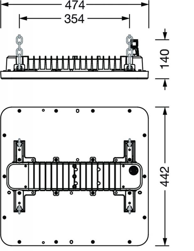 Siteco Highbay 11 midi Hallenleuchte 18500lm in Weiß 4000K IP66 - direkt symmetrisch breit strahlend