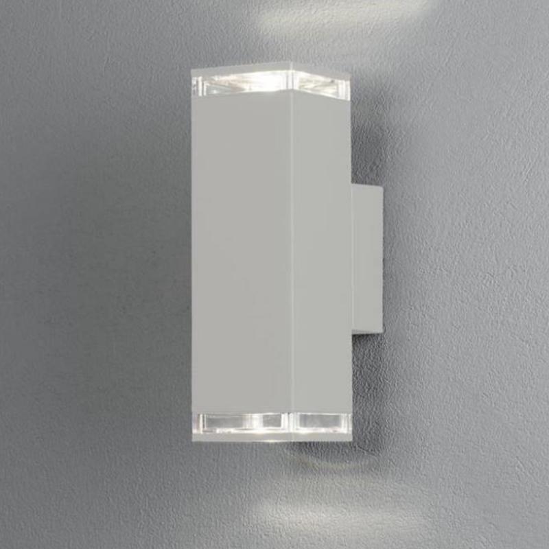 Konstsmide 407-250 Antares Wandleuchte weiß lackiertes Aluminium, klares Acrylglas