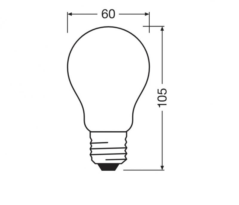 OSRAM E27 LED Leuchtmittel leistungsstark & besonders effizient matt 2,2W wie 40W 3000K warmweißes Licht - beste Energie Effizienz Klasse