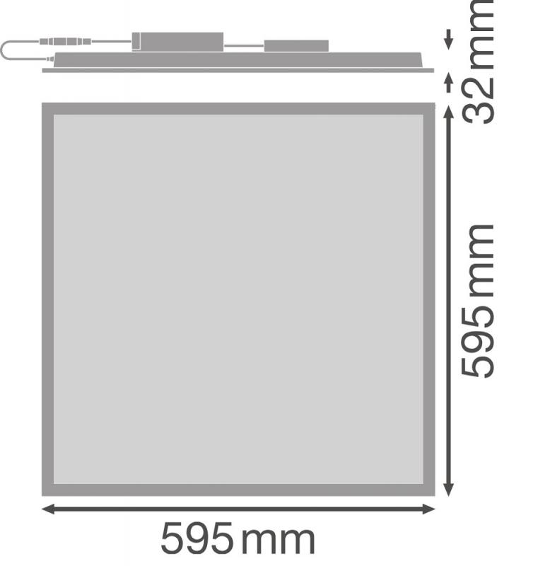 LEDVANCE LED Panel Comfort 600mm 28W 3000K warmweißes Licht UGR ≤ 19