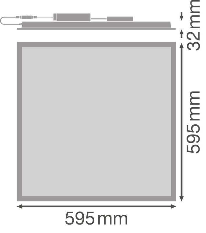 LEDVANCE LED Panel Comfort 600mm 33W 3000K warmweißes Licht