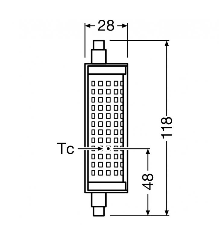 OSRAM Leistungsstarke R7s LED Lampe 118 mm 19W wie 150W neutralweißes Licht 4000K
