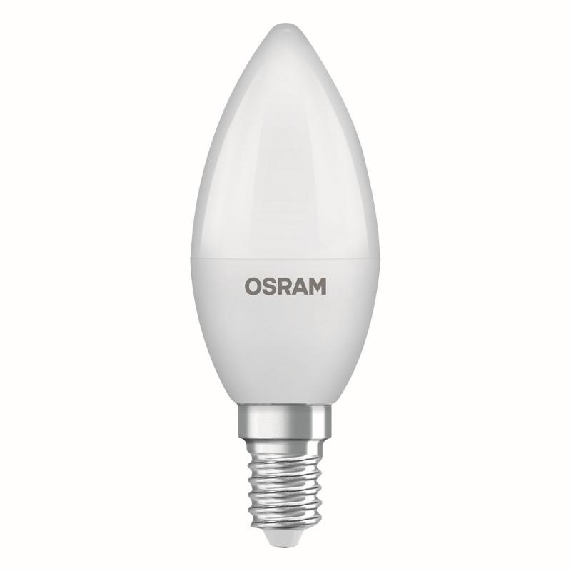 OSRAM E14 LED Lampe matt in Kerzenform 4,9W wie 40W neutralweißes Licht