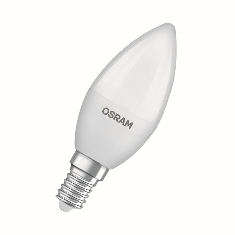 3er Sparpack OSRAM E14 LED Lampe VALUE CLASSIC B 60 matt in Kerzenform 7,5W wie 60W neutralweißes Licht
