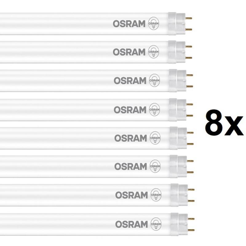 8er Sparset 60cm Osram G13 T8 LED Röhren EM 6,6 W wie 18W 3000K warmweiß KVG PLASTIC
