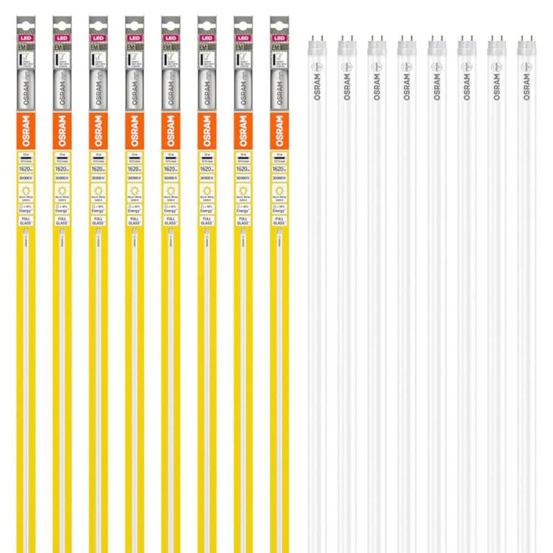 8 x 120cm Osram LED T8 G13 Röhre 15W wie 36W 830 warmweiß EM Glas für KVG/VVG aus Glas
